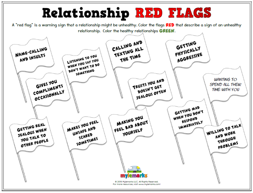 50 red flags in a relationship
