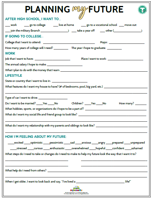 Goal Setting Worksheets for Kids and Teens