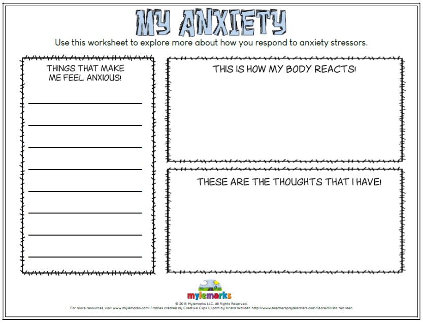 Anxiety Worksheets for Kids and Teens