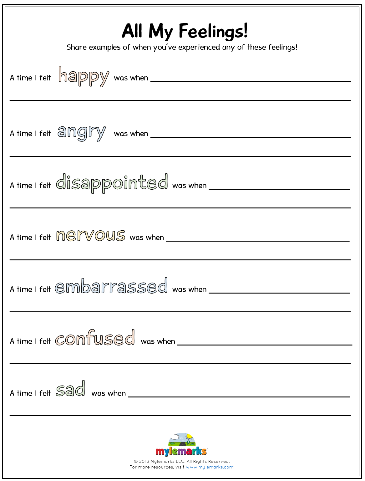 managing-emotions-worksheets