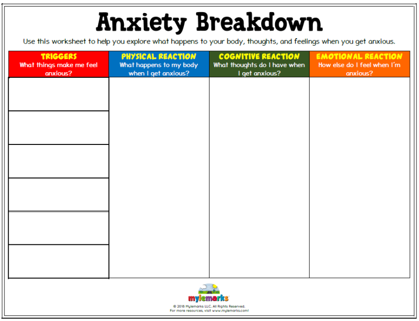 34 Anxiety Worksheet For Teens - Notutahituq Worksheet Information
