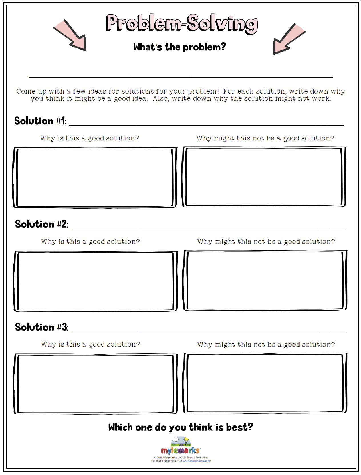 Problem-Solving With Problem And Solution Worksheet