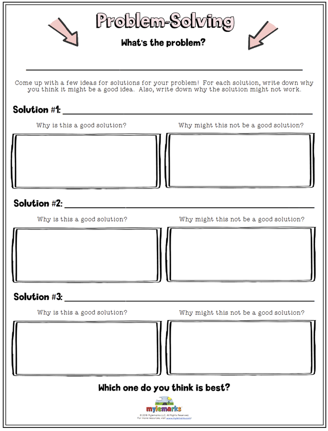 problem solving social skills worksheets