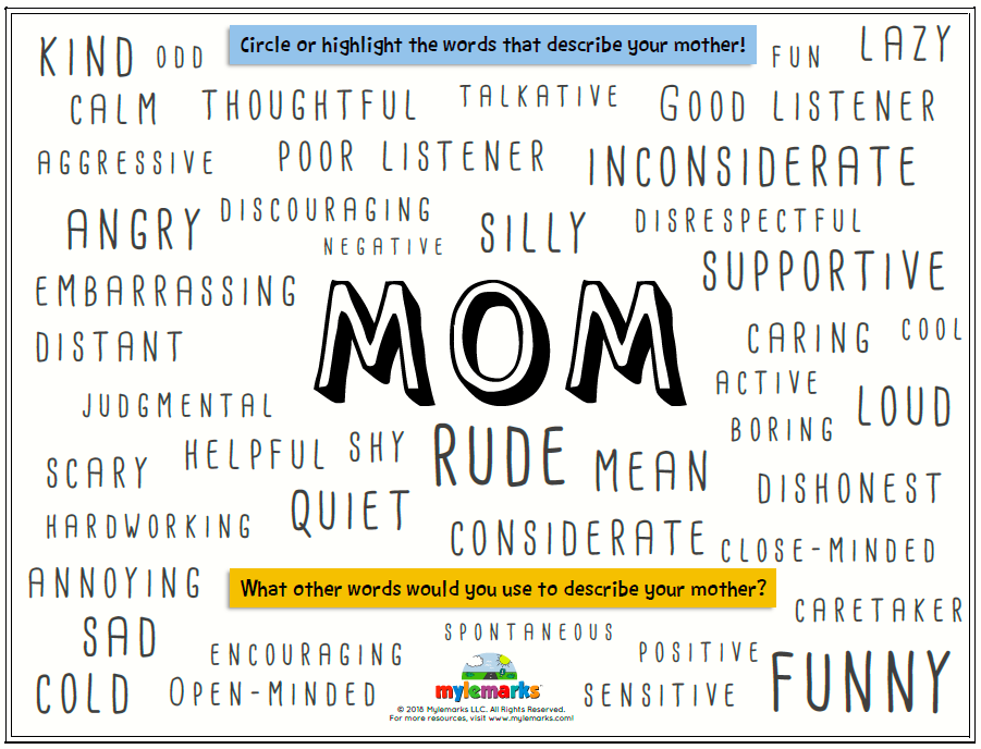 words to describe your mom