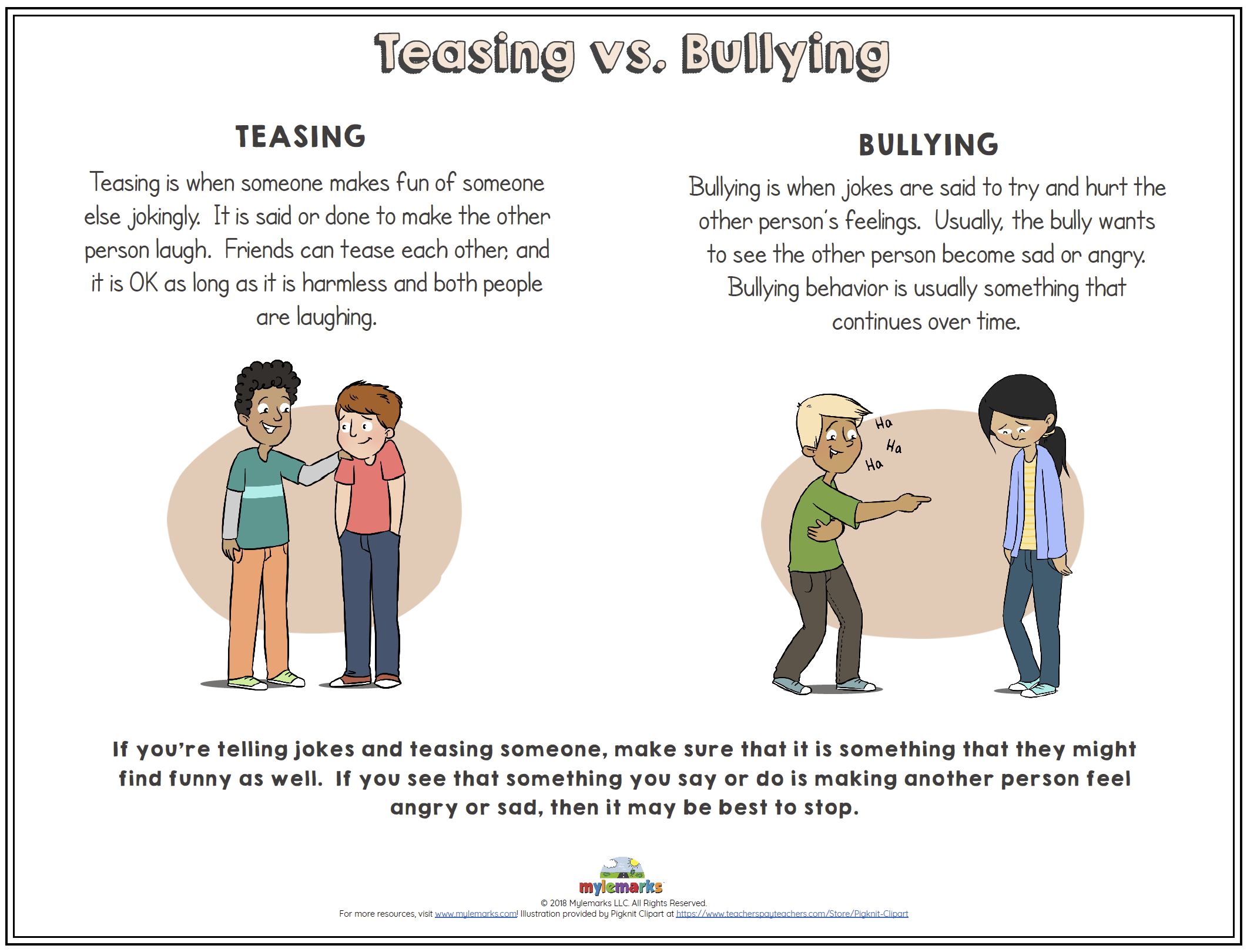 Teasing vs. Bullying