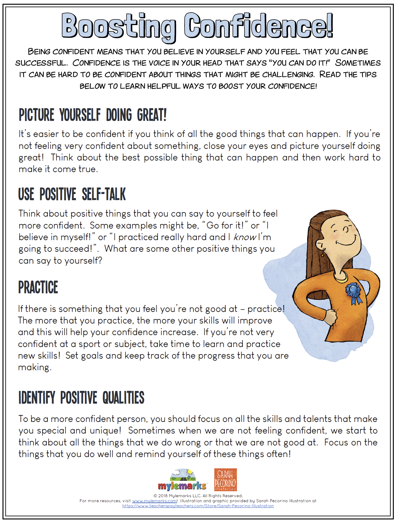 Self Esteem Worksheet For Teens