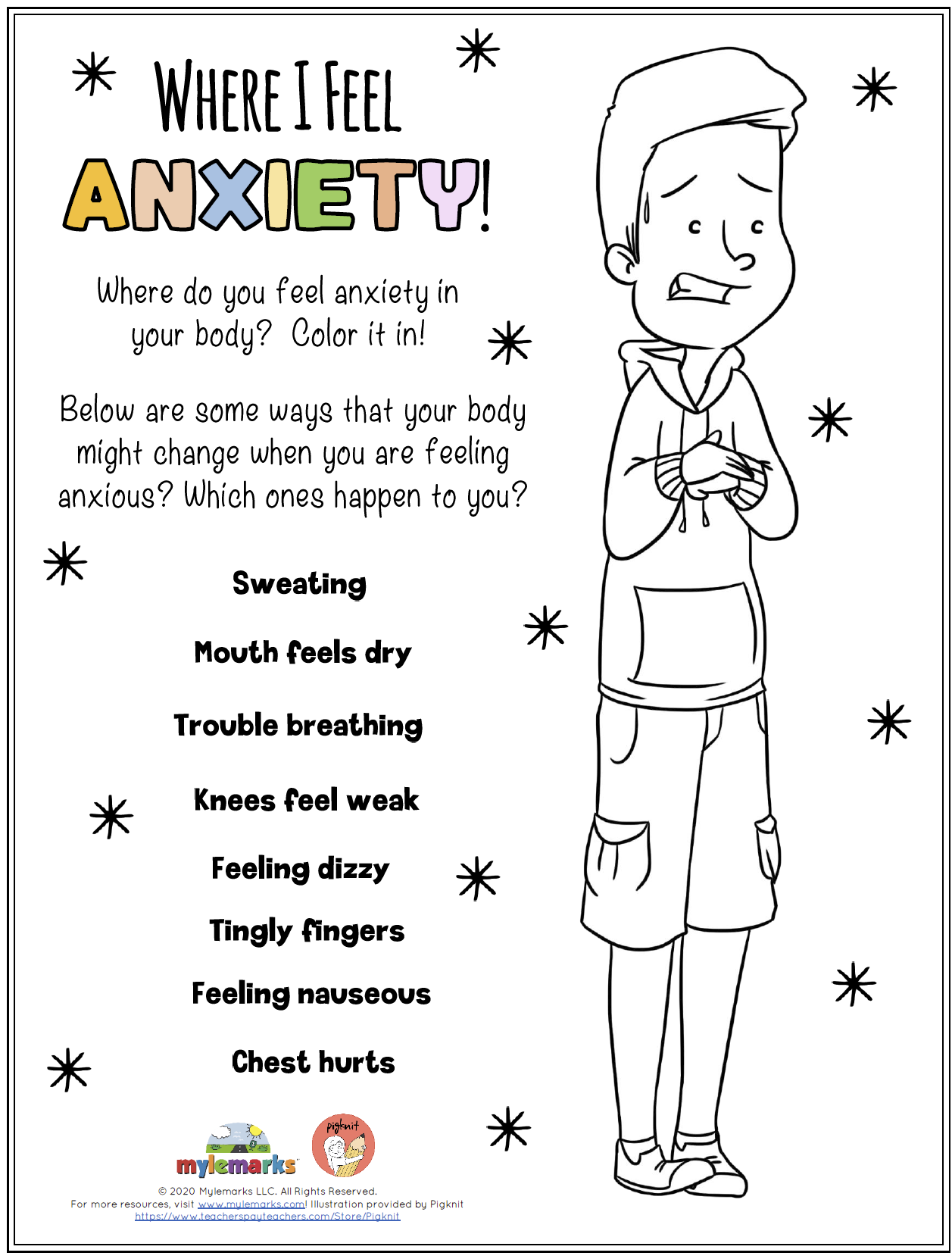 Anxiety Worksheets For Kids And Teens